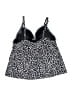 Island Escape Animal Print Black Swimsuit Top Size M - photo 2