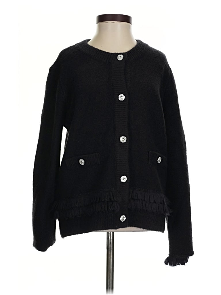 Pre-owned Liz Claiborne Cardigan Sweater In Black