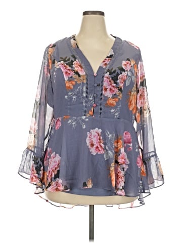 City Chic 3/4 Sleeve Blouse (view 1)