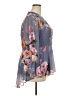 City Chic Floral Gray 3/4 Sleeve Blouse Size 18 (M) - photo 4