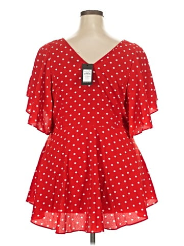 City Chic Short Sleeve Blouse (view 2)