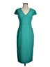 Donna Morgan Solid Teal Cocktail Dress Size 4 - photo 1