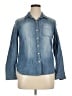 Old Navy 100% Cotton Blue Long Sleeve Button-Down Shirt Size M - photo 1