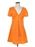 Cotton On 100% Polyester Polka Dots Orange Casual Dress Size S - photo 1