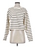 LE BOP 100% Cotton Stripes Ivory Turtleneck Sweater Size S - photo 1