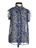 J by Joie Blue Short Sleeve Turtleneck Size XS - photo 1