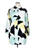 BoHo Me Color Block Teal 3/4 Sleeve Blouse Size XL - photo 1