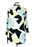BoHo Me Color Block Teal 3/4 Sleeve Blouse Size XL - photo 2