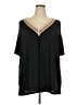 BLOOMCHIC Black Short Sleeve Blouse Size 26 - photo 1