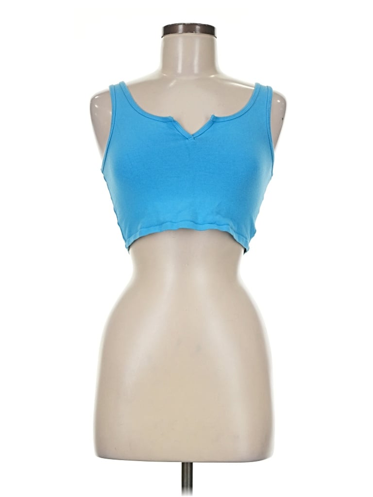 Pre-owned Wild Fable Tank Top Blue Strapless Neckline Tops