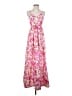 Unbranded 100% Polyester Floral Pink Casual Dress Size S - photo 1