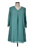 Pink Rose 100% Polyester Solid Teal Casual Dress Size M - photo 1
