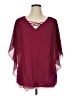 AGB 100% Polyester Burgundy 3/4 Sleeve Blouse Size 1X - photo 1