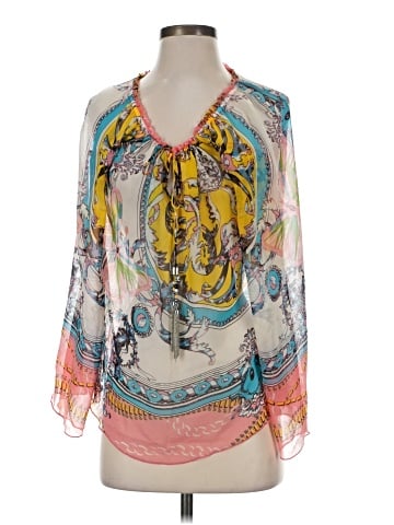 Hale Bob 3/4 Sleeve Silk Top (view 1)