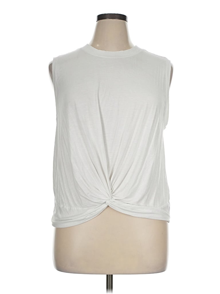 Pre-owned Zella Sleeveless T-shirt In Ivory