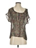 Lucca Couture 100% Polyester Green Short Sleeve Blouse Size S - photo 1