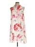 Connected Apparel 100% Polyester Floral Ivory Casual Dress Size 10 - photo 1