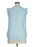 Lilly Pulitzer 100% Linen Blue Sleeveless Button-Down Shirt Size XL - photo 2