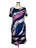 Studio M Graphic Purple Casual Dress Size 16 - photo 1