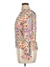 Grace 100% Polyester Print Orange Long Sleeve Blouse Size M - photo 5