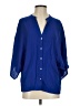 Zara Basic Blue 3/4 Sleeve Button-Down Shirt Size S - photo 1