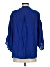 Zara Basic Blue 3/4 Sleeve Button-Down Shirt Size S - photo 2
