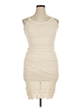 freshman 1996 crochet dress Freshman 1996 | Dresses | Freshman 996 Beige Peach Crochet Knit Ruffle Dress  Size Med