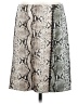 Etcetera 100% Polyurethane Animal Print Silver Casual Skirt Size 4 - photo 1
