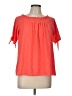 New Directions Orange Short Sleeve Blouse Size L - photo 1