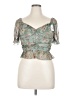 Meraki 100% Polyester Teal Short Sleeve Blouse Size XL - photo 1