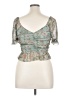 Meraki 100% Polyester Teal Short Sleeve Blouse Size XL - photo 2
