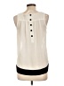 Aqua 100% Polyester Ivory Sleeveless Top Size L - photo 2