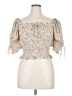 Arula 100% Polyester Tan Short Sleeve Blouse Size XL (X) - photo 1