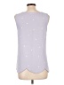 Blu Pepper 100% Polyester Silver Sleeveless Blouse Size L - photo 2