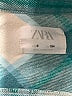 Zara Plaid Teal Long Sleeve Button-Down Shirt Size 9 - photo 3
