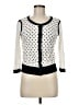 Elle 100% Cotton Polka Dots White Cardigan Size M - photo 1