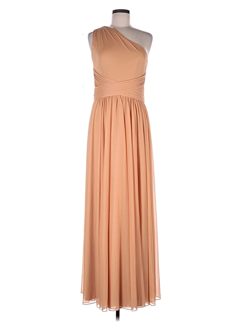 Pre-owned David's Bridal Cocktail Dress In Tan