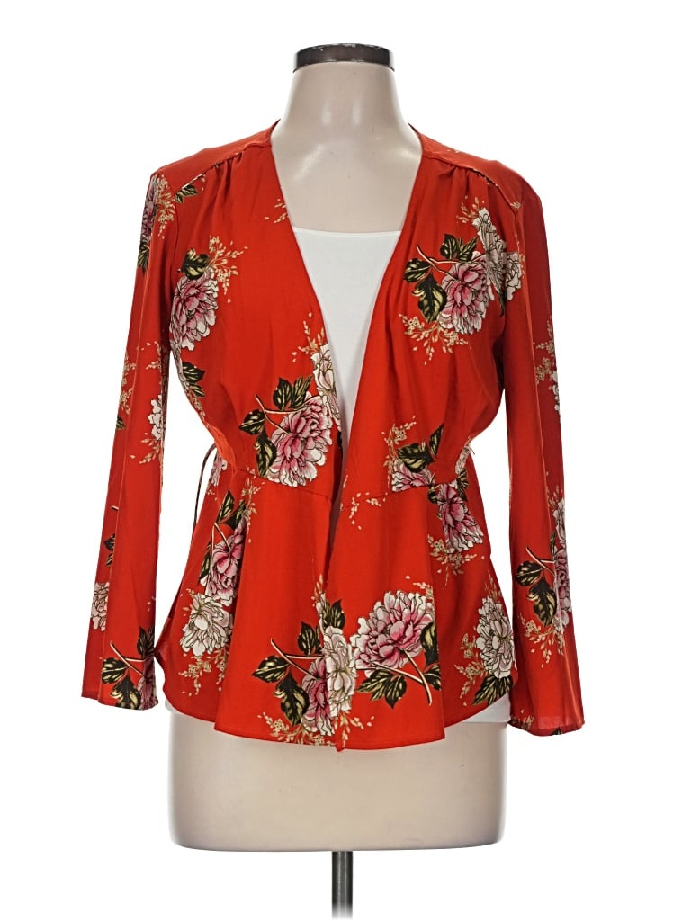 Pre-owned Astr 3/4 Sleeve Blouse In Red