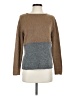 James Perse 100% Cashmere Color Block Brown Cashmere Pullover Sweater Size Sm (1) - photo 1