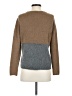 James Perse 100% Cashmere Color Block Brown Cashmere Pullover Sweater Size Sm (1) - photo 2