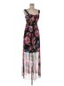 Connected Apparel 100% Polyester Floral Black Cocktail Dress Size 8 - photo 1