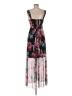 Connected Apparel 100% Polyester Floral Black Cocktail Dress Size 8 - photo 2