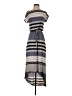 Caslon Stripes Gray Casual Dress Size XS - photo 1