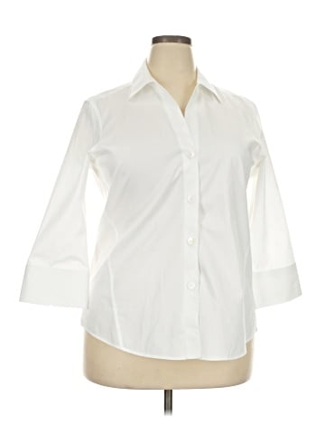 Foxcroft 3/4 Sleeve Button-Down Shirt (view 1)