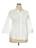 Foxcroft 100% Cotton Ivory 3/4 Sleeve Button-Down Shirt Size 18 - photo 1