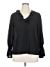 CeCe 100% Polyester Black Long Sleeve Blouse Size XL - photo 1