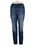 Inc Denim Solid Blue Jeans Size 14 - photo 1