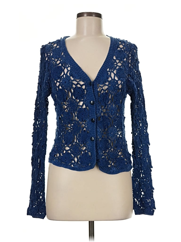 Pre-owned Unbranded Cardigan Sweater In Blue