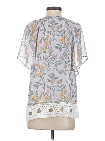 Pale Sky Short Sleeve Blouse (view 2)