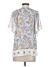 Pale Sky 100% Polyester Gray Short Sleeve Blouse Size S - photo 2